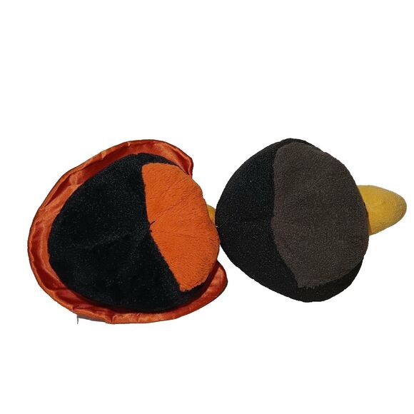 Angry Birds Plush Outer Space Black Fire Bomb Bird Orange Black 6”No Sound - Picture 5 of 5